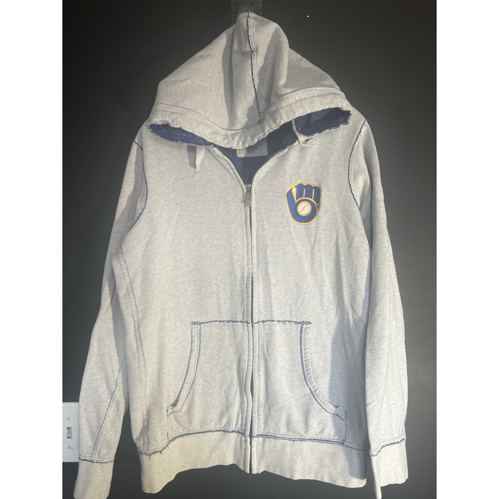 Milwaukee Brewers MLB Baseball Antigua Hoodie Sweatshirt Size‎ Large